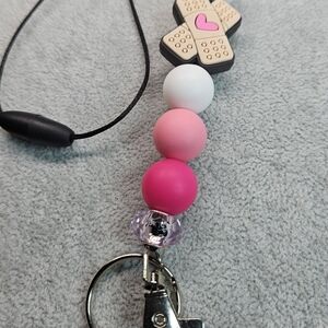 ​Nurse Lanyard | Silicone Badge Holder | Cute Bandage Charm | Breakaway Clasp